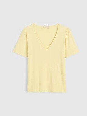 Madewell The 9-9 V-Neck Tee in LuxeRib